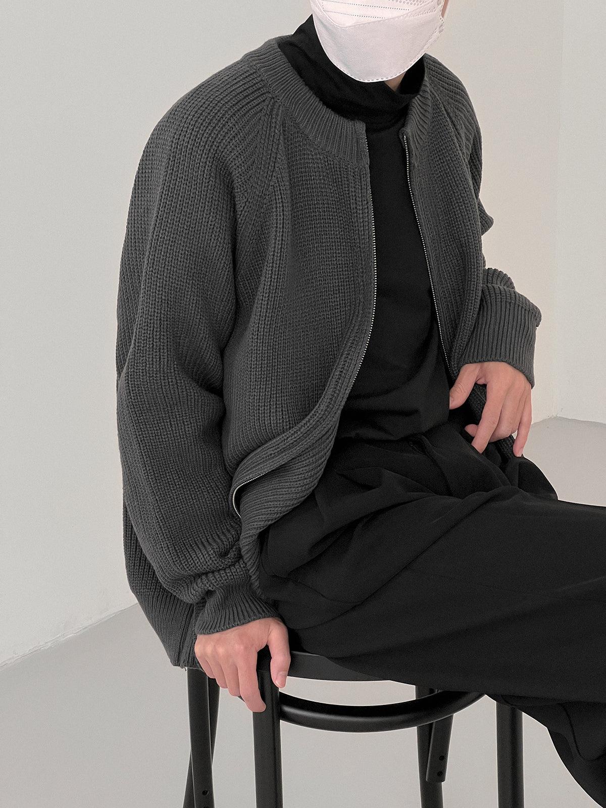 Zhou Essential Open Roundneck Knit Cardigan-korean-fashion-Cardigan-Zhou's Closet-OH Garments