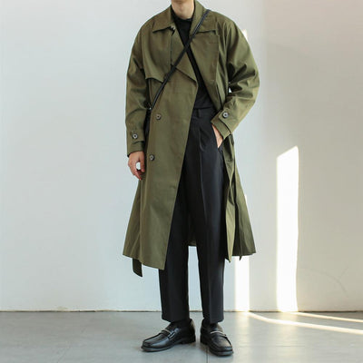 Zhou Essential Regular Fit Trench Coat-korean-fashion-Long Coat-Zhou's Closet-OH Garments
