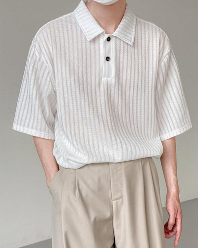 Zhou Essential Ribbed Texture Shirt-korean-fashion-Shirt-Zhou's Closet-OH Garments
