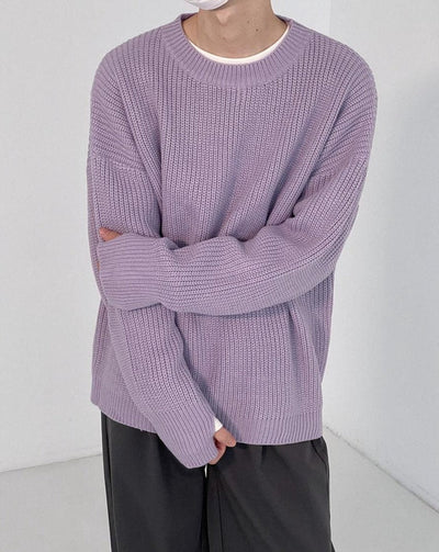 Zhou Essential Roundneck Textured Sweater-korean-fashion-Sweater-Zhou's Closet-OH Garments