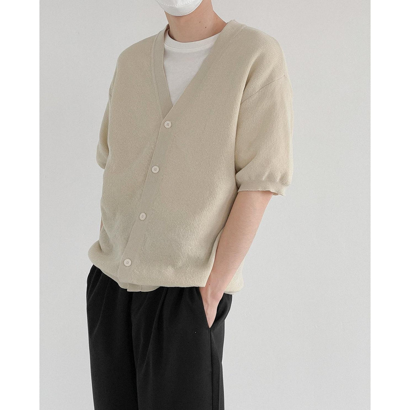 Zhou Essential Short Sleeve Cardigan-korean-fashion-Cardigan-Zhou's Closet-OH Garments