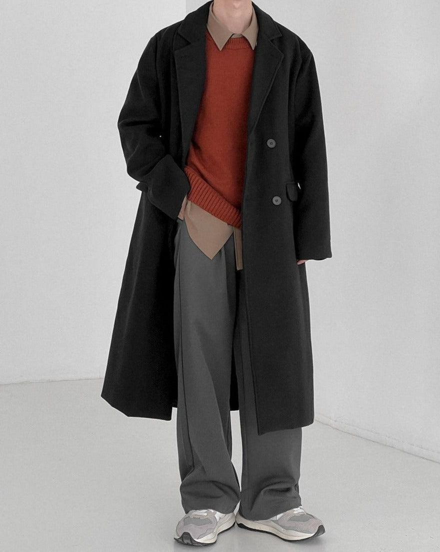 Zhou Essential Wide Sleeves Trench Coat-korean-fashion-Long Coat-Zhou's Closet-OH Garments