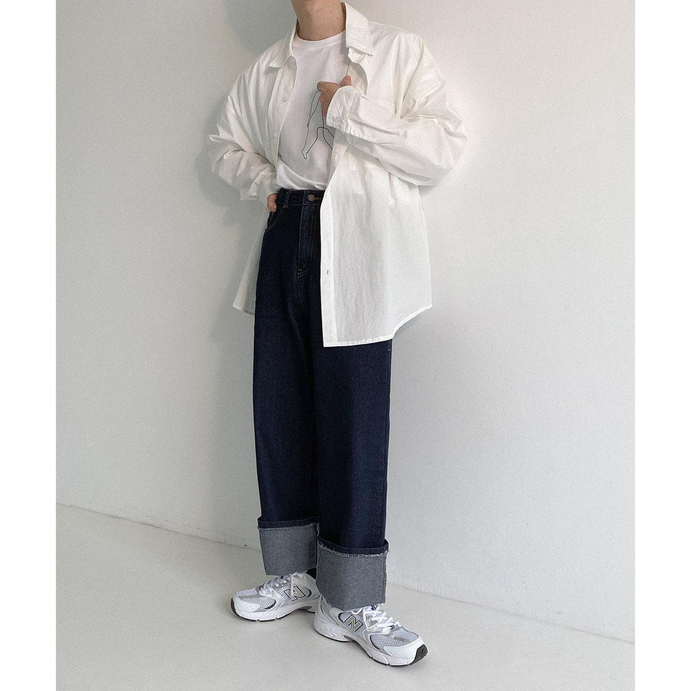 Zhou Flap Front Pocket Shirt-korean-fashion-Shirt-Zhou's Closet-OH Garments