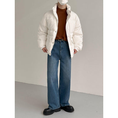 Zhou Flap Pockets Snap Down Jacket-korean-fashion-Jacket-Zhou's Closet-OH Garments