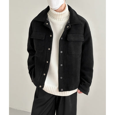 Zhou Front Pocket Flaps Jacket-korean-fashion-Jacket-Zhou's Closet-OH Garments