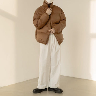 Zhou Funnel Neck Puffy Jacket-korean-fashion-Jacket-Zhou's Closet-OH Garments