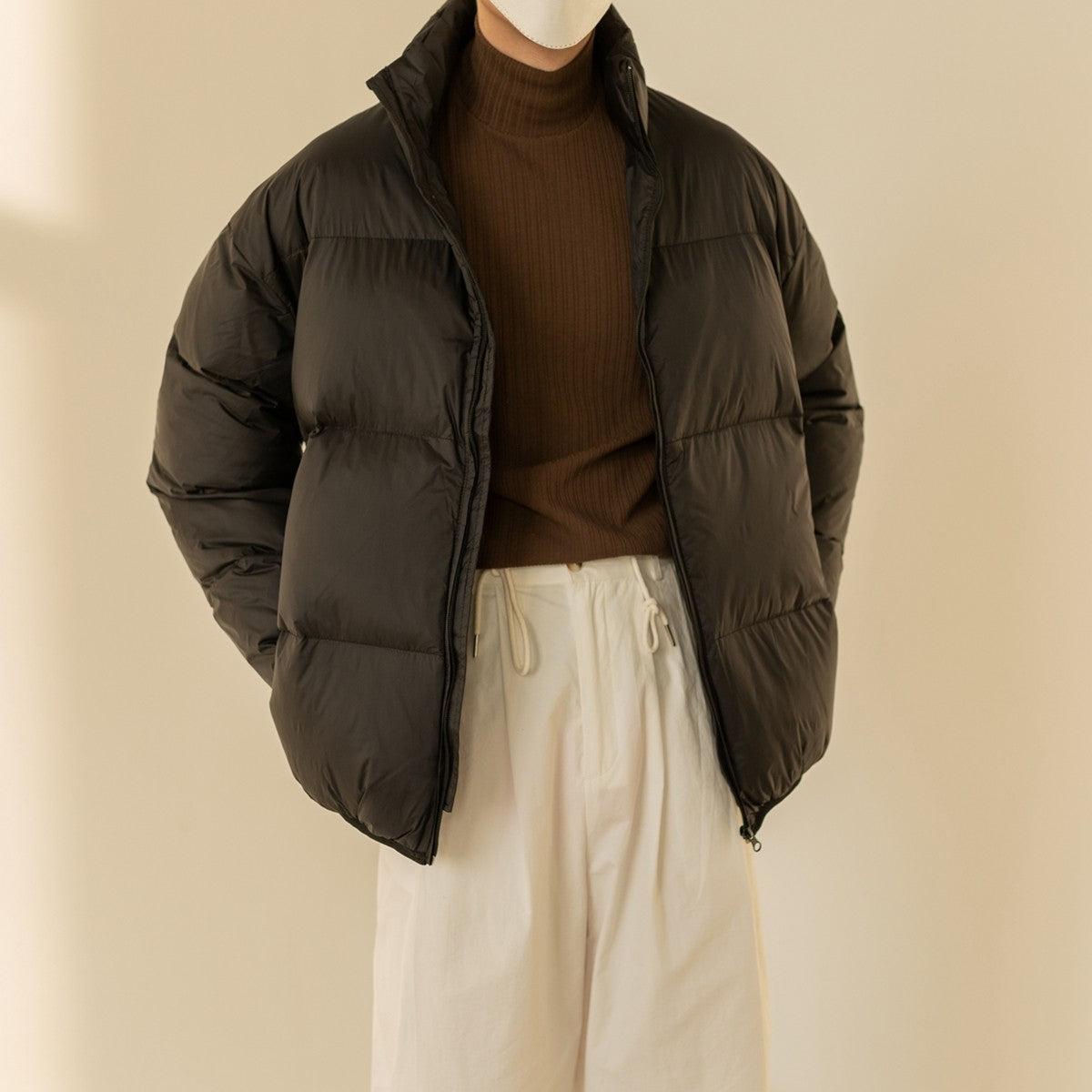 Zhou Funnel Neck Puffy Jacket-korean-fashion-Jacket-Zhou's Closet-OH Garments