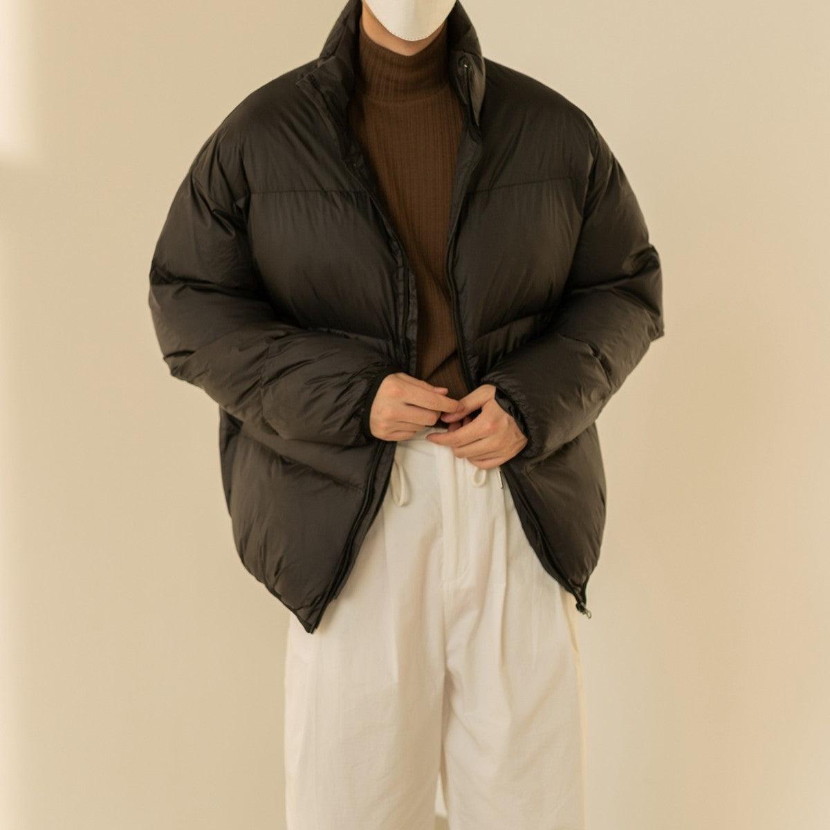 Zhou Funnel Neck Puffy Jacket-korean-fashion-Jacket-Zhou's Closet-OH Garments