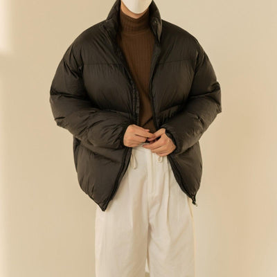 Zhou Funnel Neck Puffy Jacket-korean-fashion-Jacket-Zhou's Closet-OH Garments