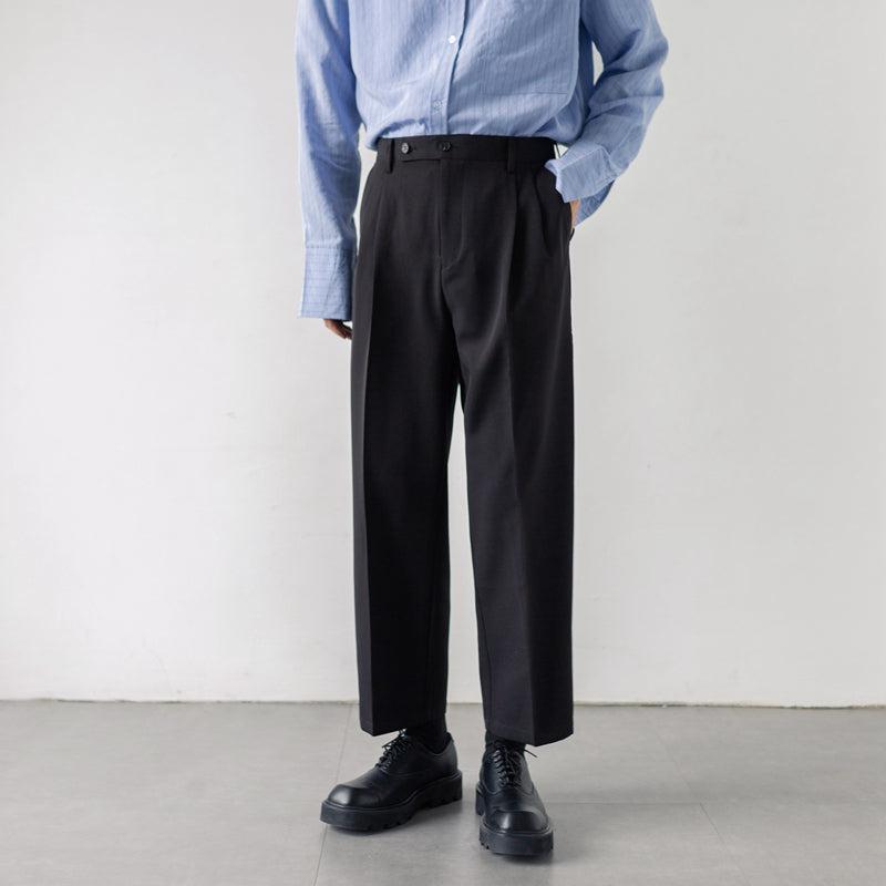 Zhou High Waist Crop Suit Pants-korean-fashion-Pants-Zhou's Closet-OH Garments