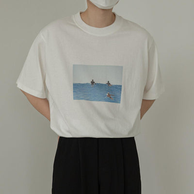 Zhou Ocean Swim Regular Fit T-Shirt-korean-fashion-T-Shirt-Zhou's Closet-OH Garments