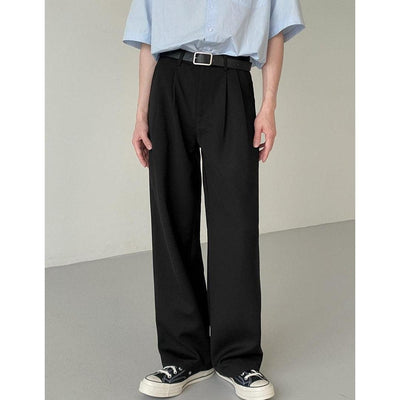 Zhou Office Regular Bootcut Trousers-korean-fashion-Pants-Zhou's Closet-OH Garments