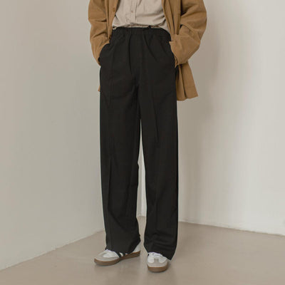 Zhou Office Wide Leg Trousers-korean-fashion-Pants-Zhou's Closet-OH Garments