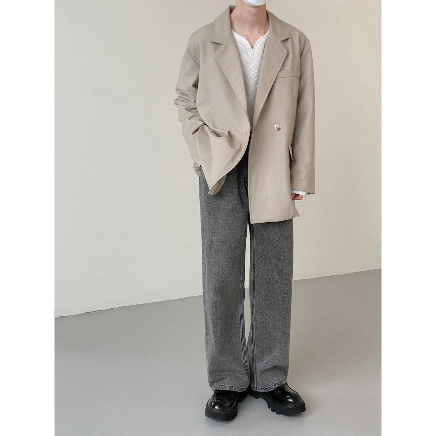Zhou One Button Blazer-korean-fashion-Blazer-Zhou's Closet-OH Garments