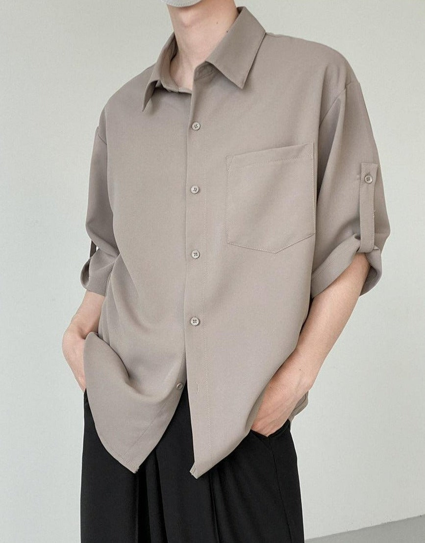 Zhou One Front Pocket Shirt-korean-fashion-Shirt-Zhou's Closet-OH Garments