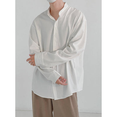 Zhou Plain Slim Fit Shirt-korean-fashion-Shirt-Zhou's Closet-OH Garments