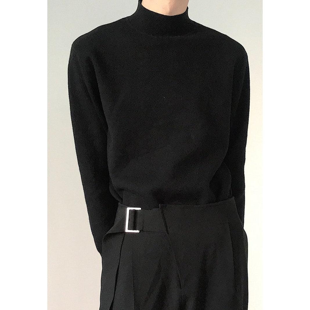 Zhou Plain Thin Knit Turtleneck-korean-fashion-Turtleneck-Zhou's Closet-OH Garments