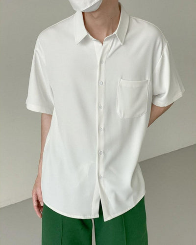 Zhou Relaxed Fit Front Pocket Shirt-korean-fashion-Shirt-Zhou's Closet-OH Garments