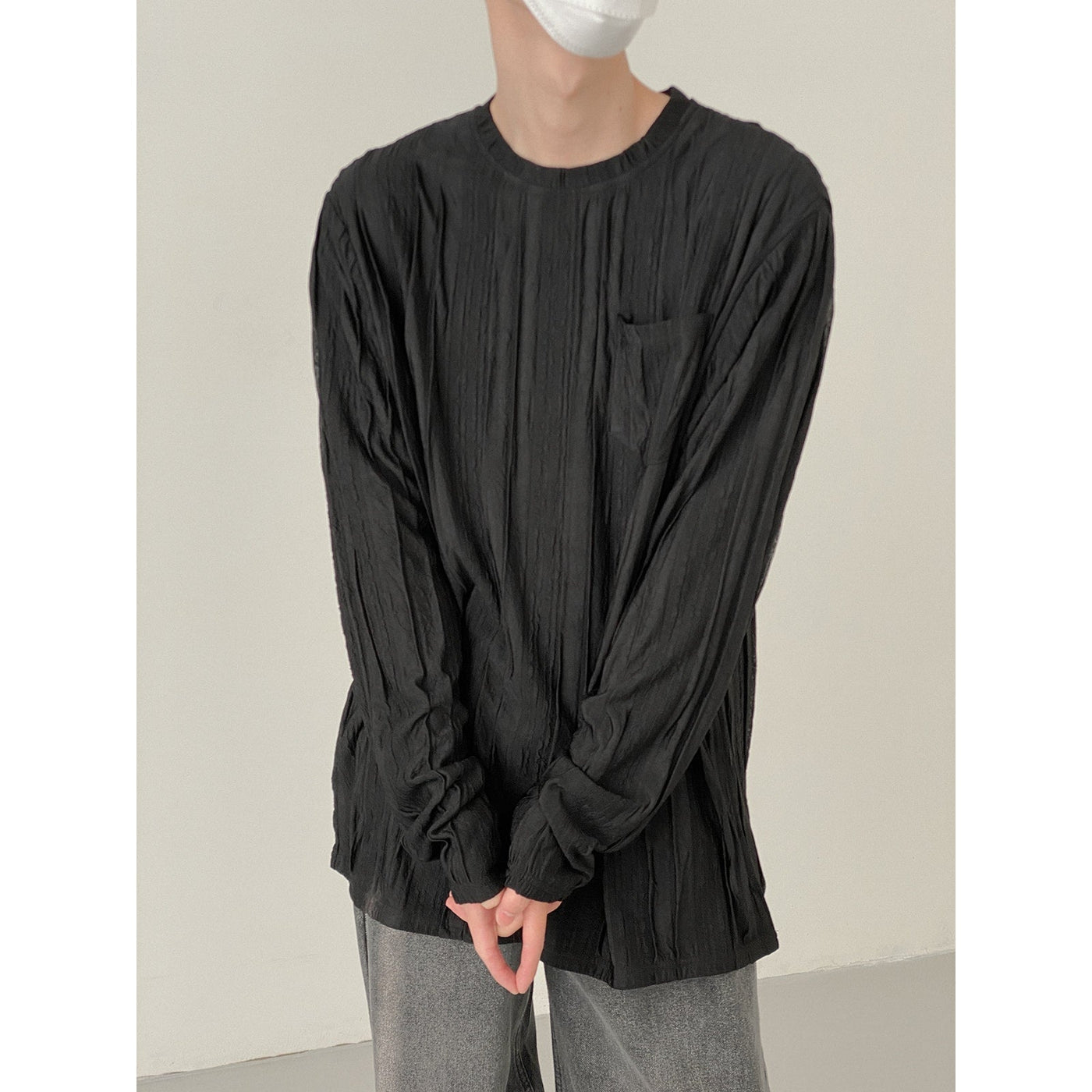 Zhou Sheer Long Sleeve T-Shirt-korean-fashion-T-Shirt-Zhou's Closet-OH Garments