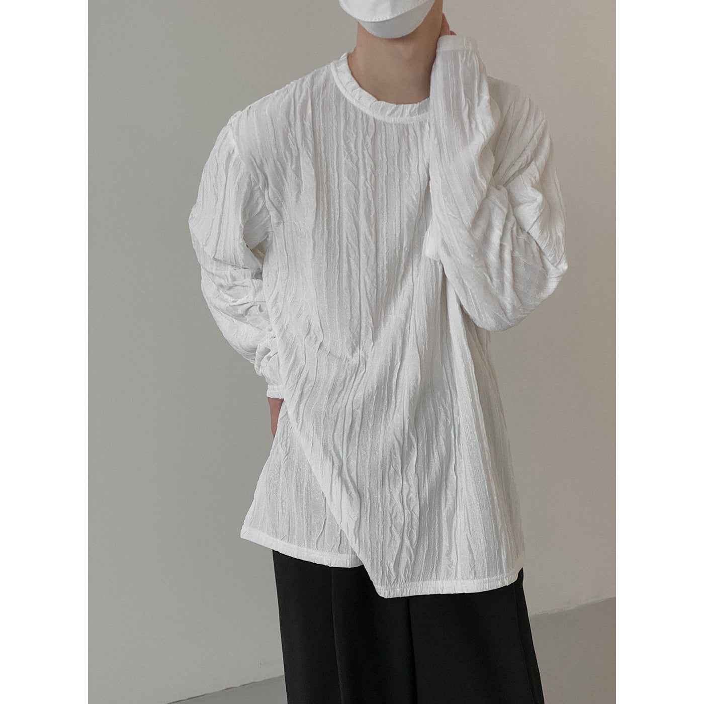 Zhou Sheer Long Sleeve T-Shirt-korean-fashion-T-Shirt-Zhou's Closet-OH Garments