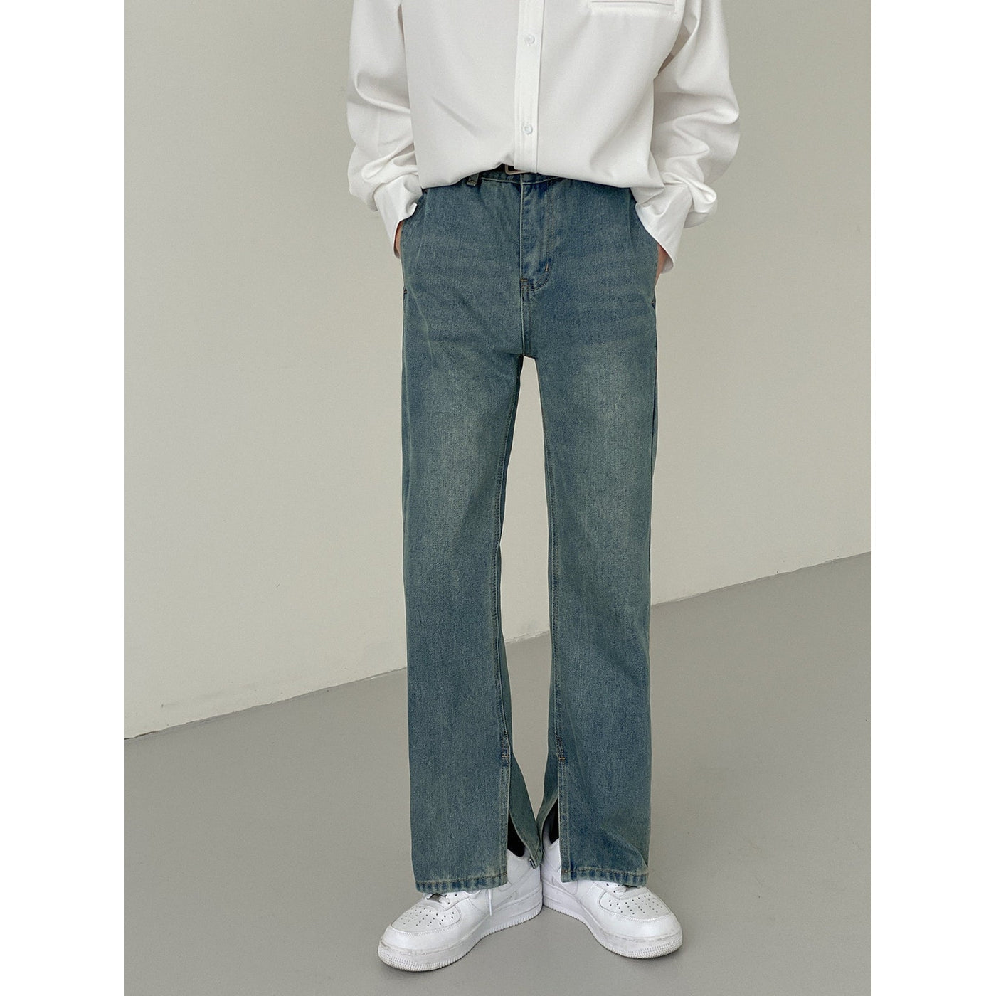 Zhou Side Slit Detail Jeans-korean-fashion-Jeans-Zhou's Closet-OH Garments