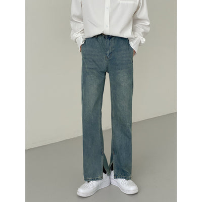 Zhou Side Slit Detail Jeans-korean-fashion-Jeans-Zhou's Closet-OH Garments