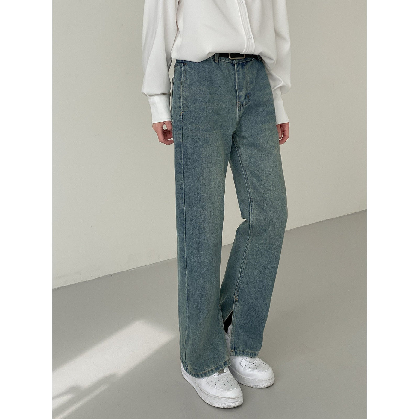 Zhou Side Slit Detail Jeans-korean-fashion-Jeans-Zhou's Closet-OH Garments