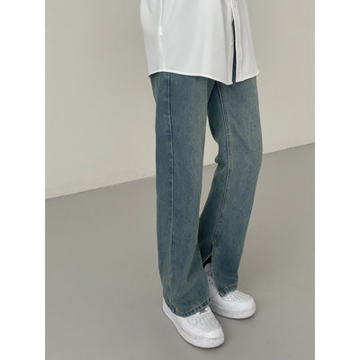 Zhou Side Slit Detail Jeans-korean-fashion-Jeans-Zhou's Closet-OH Garments