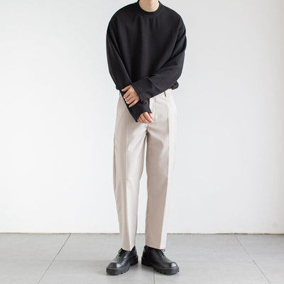 Zhou Solid Basic O-Neck Long Sleeve T-Shirt-korean-fashion-T-Shirt-Zhou's Closet-OH Garments