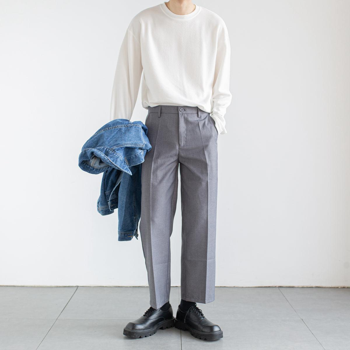 Zhou Solid Basic O-Neck Long Sleeve T-Shirt-korean-fashion-T-Shirt-Zhou's Closet-OH Garments