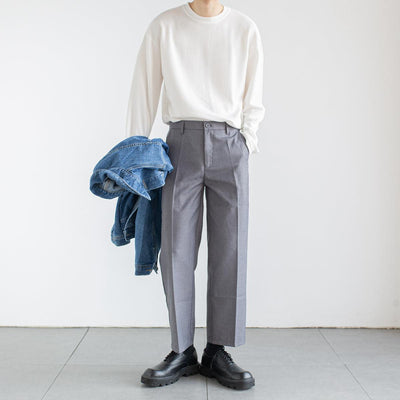 Zhou Solid Basic O-Neck Long Sleeve T-Shirt-korean-fashion-T-Shirt-Zhou's Closet-OH Garments