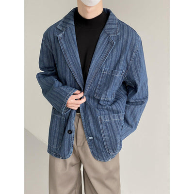Zhou Thin Stitches Detail Jacket-korean-fashion-Jacket-Zhou's Closet-OH Garments