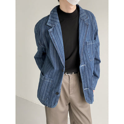 Zhou Thin Stitches Detail Jacket-korean-fashion-Jacket-Zhou's Closet-OH Garments