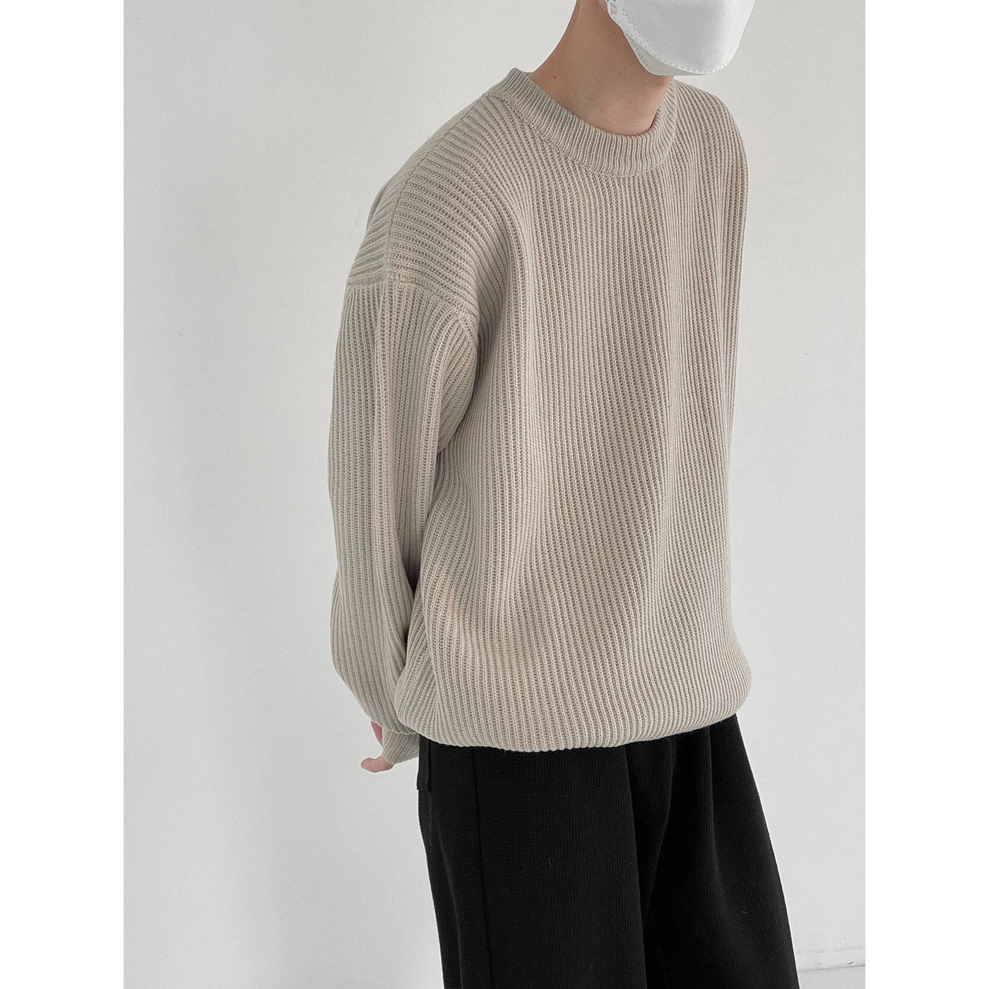 Zhou Vertical Ribbed Sweater-korean-fashion-Sweater-Zhou's Closet-OH Garments