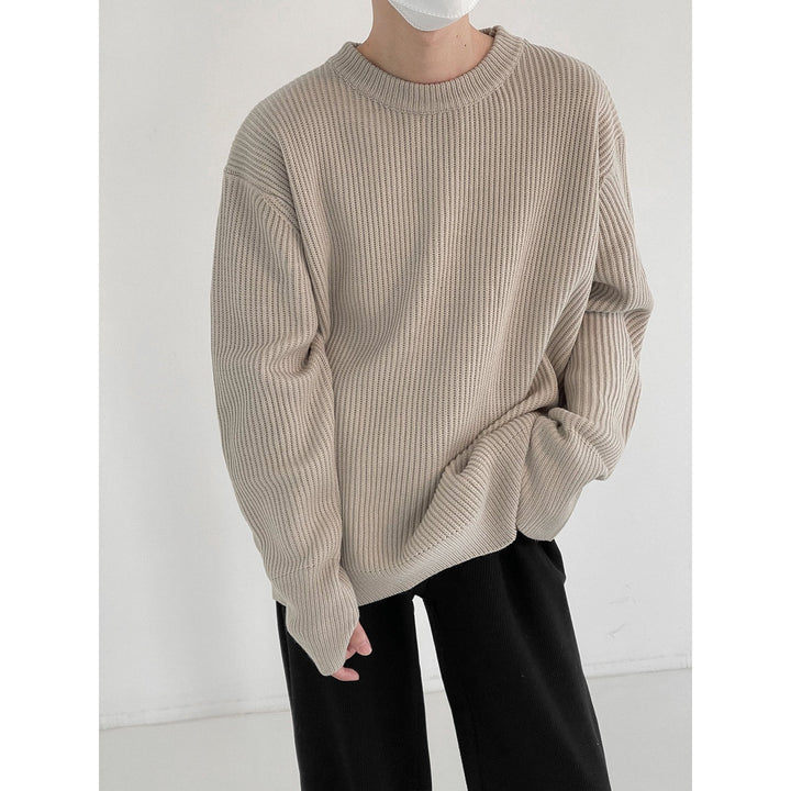 【Raucohouse】Vertical ribbed hairy knit top Zhou Vertical Ribbed Sweater