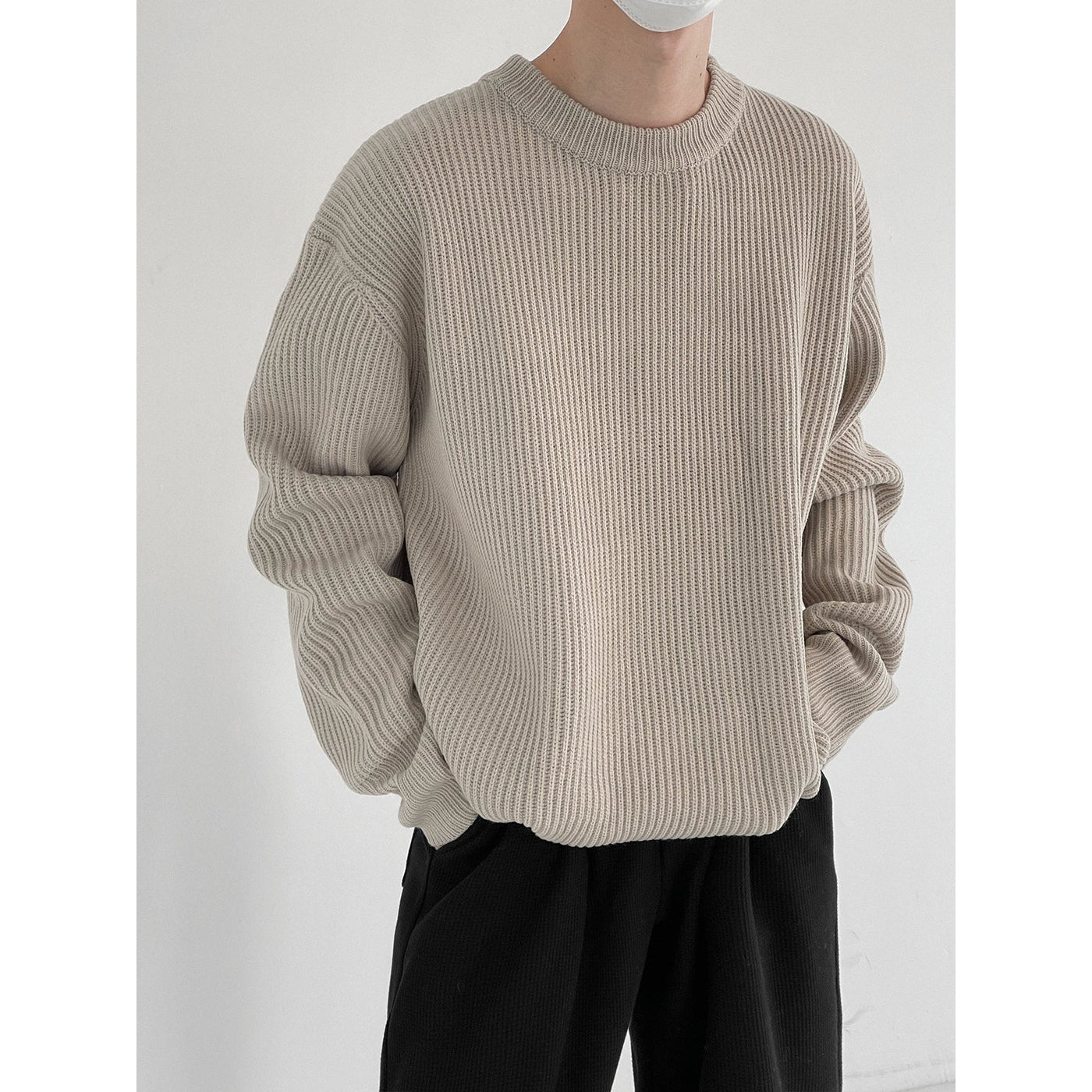 Zhou Vertical Ribbed Sweater-korean-fashion-Sweater-Zhou's Closet-OH Garments