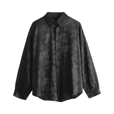 Zhou Vintage Pattern Silk Shirt-korean-fashion-Shirt-Zhou's Closet-OH Garments