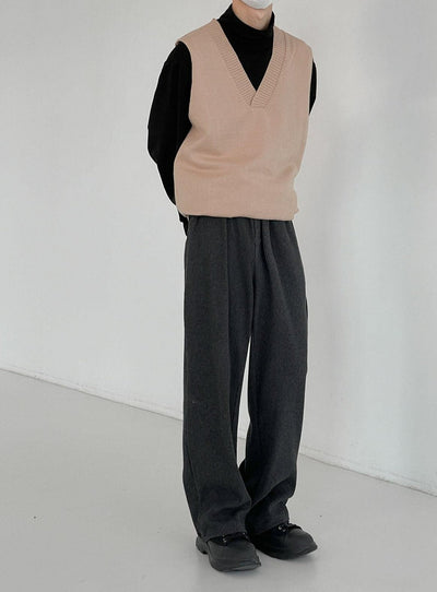 Zhou Wide Textured Pants-korean-fashion-Pants-Zhou's Closet-OH Garments