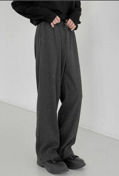 Zhou Wide Textured Pants-korean-fashion-Pants-Zhou's Closet-OH Garments